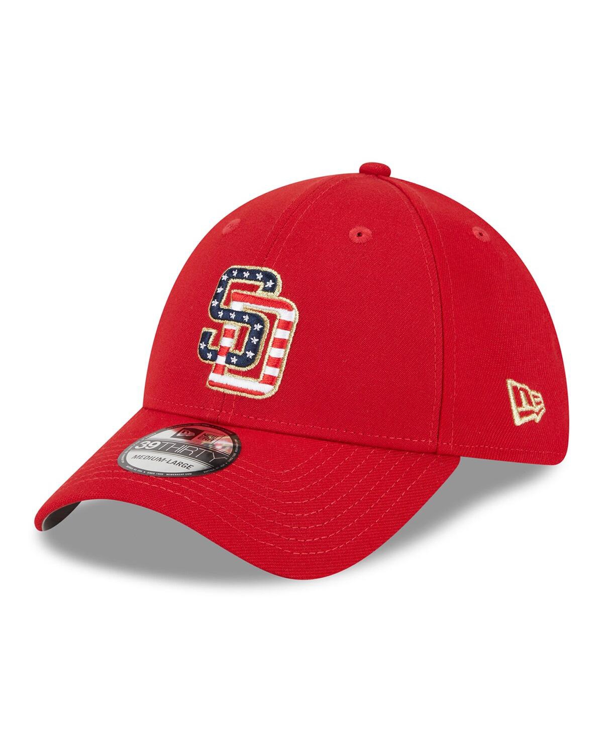 Shop New Era Men's  Red San Diego Padres 2023 Fourth Of July 39thirty Flex Fit Hat