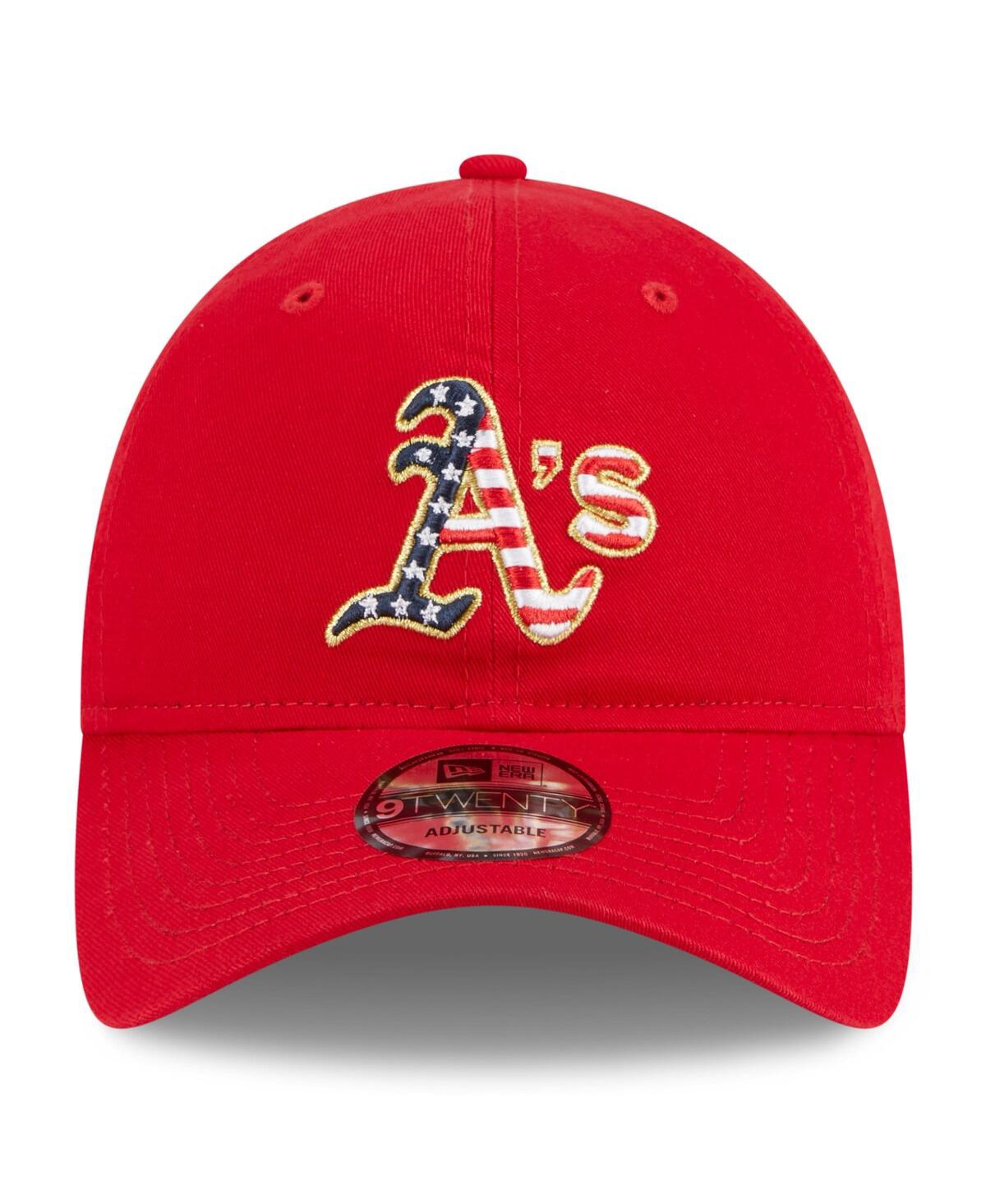 New Era Women's  Red Oakland Athletics 2023 Fourth Of July 9twenty Adjustable Hat In Red