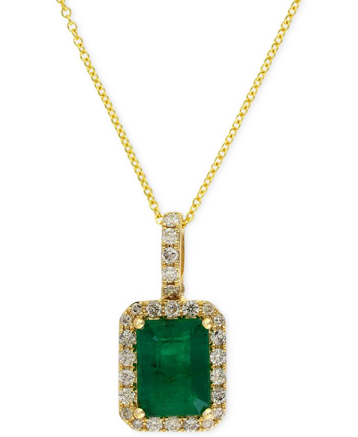 Macy's emerald store necklace