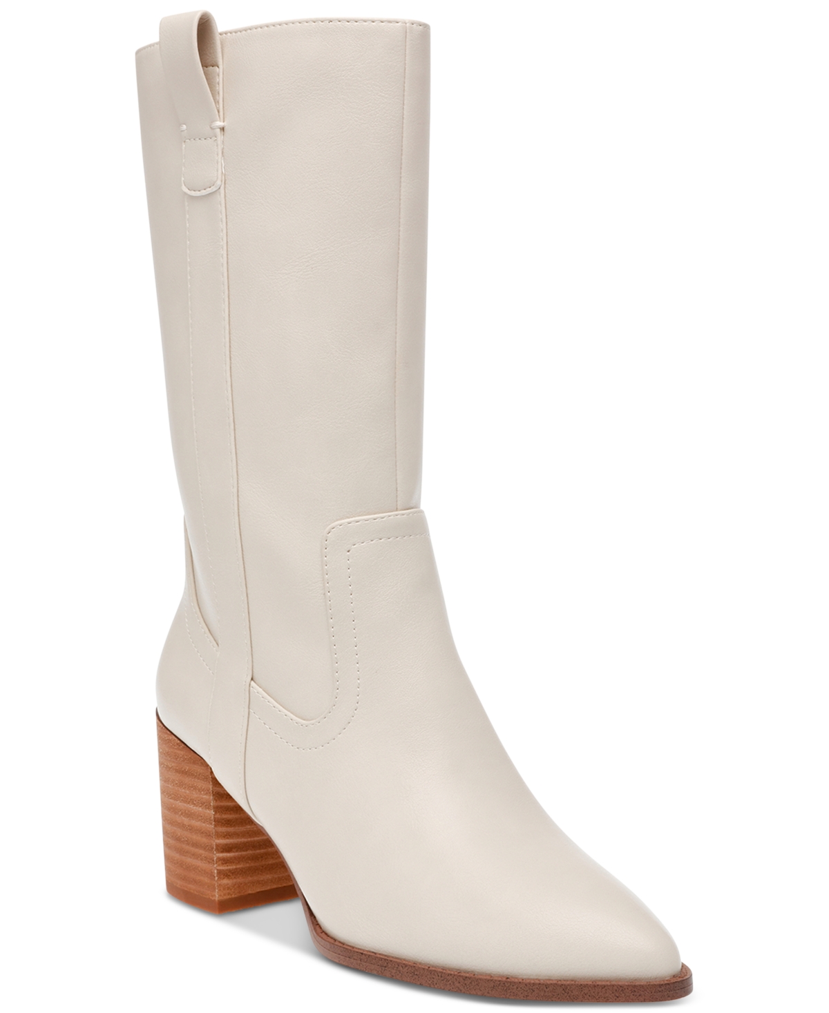 Dv Dolce Vita Women's Flapper Knee-high Block-heel Dress Boots In Ivory