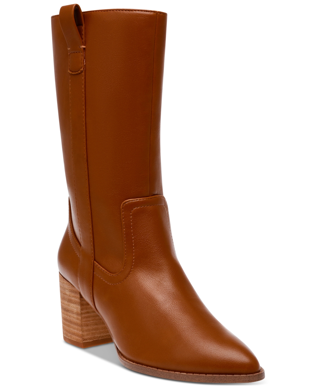 Dv Dolce Vita Women's Tezza Wide-calf Block Heel Boots In Tan