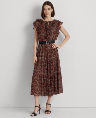Lauren Ralph Lauren - Women's Print Georgette Tiered Dress