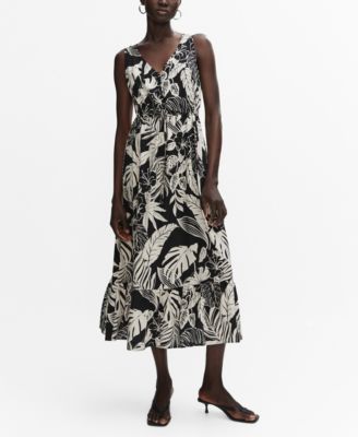 Women's Printed Bow Dress
