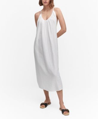 MANGO Women's Belt Detail Strap Dress