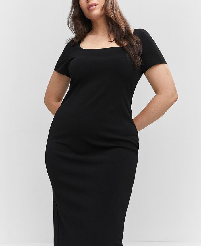 MANGO Women's Low-Cut Midi Dress - Macy's