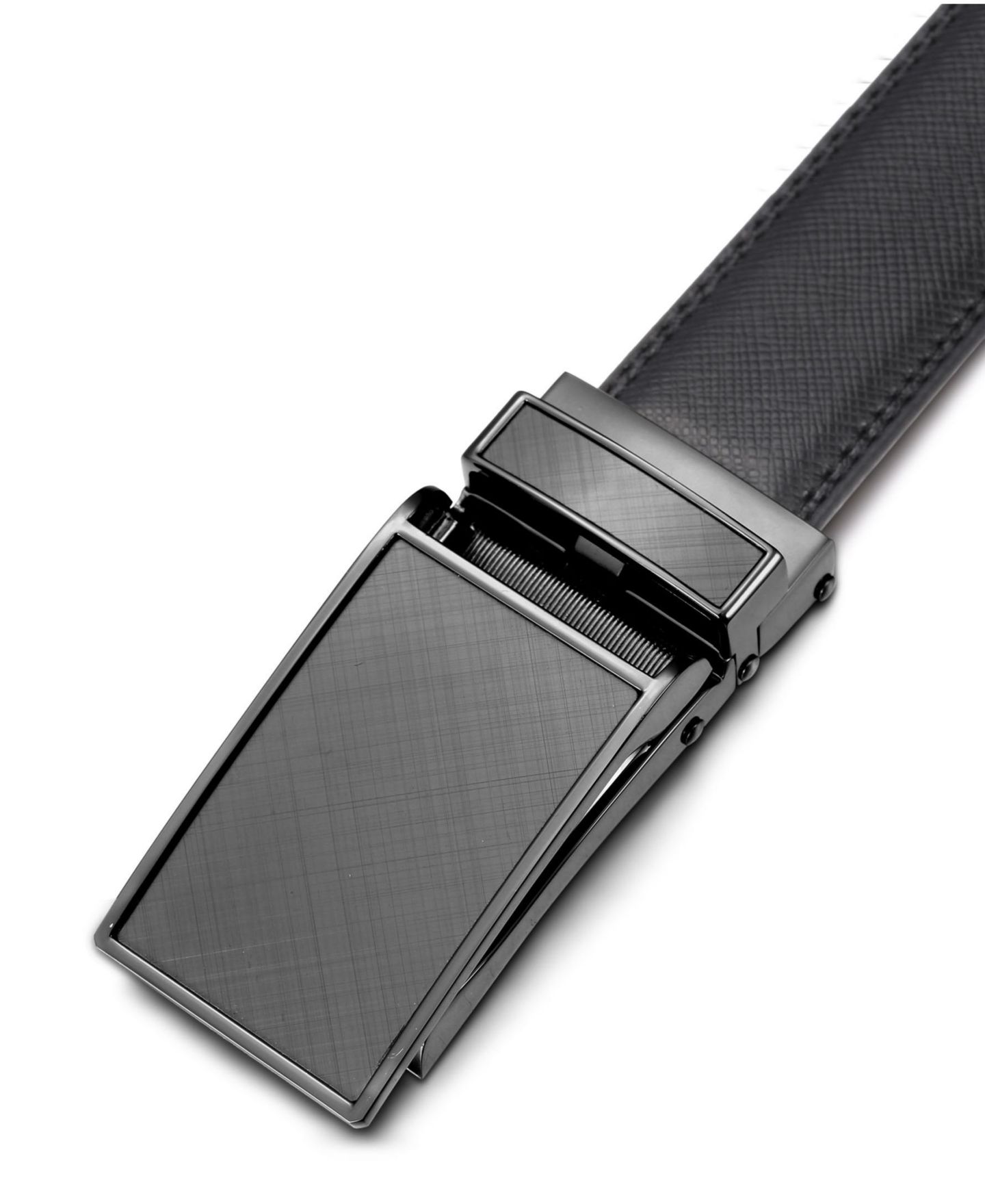 Мужской ремень Mio Marino Tartan Ratchet Belt, цвет: Глубокий угольный — фото 3