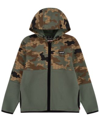 Levi s Big Boys Fleece Camo Print Full Zip Up Hoodie Macy s