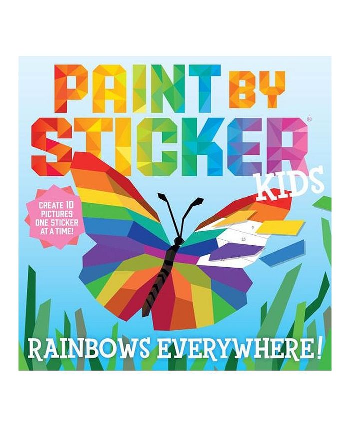 Barnes & Noble Paint by Sticker Kids Rainbows Everywhere Create 10