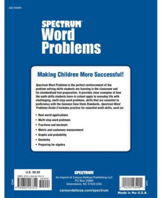 Word Problems, Grade 5 by Spectrum Compiler