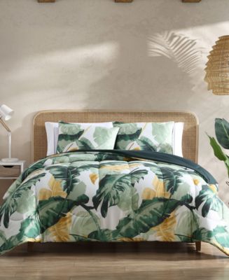 Hallmart Collectibles Tropical Palm 3-Pc. Comforter Set, Created for ...