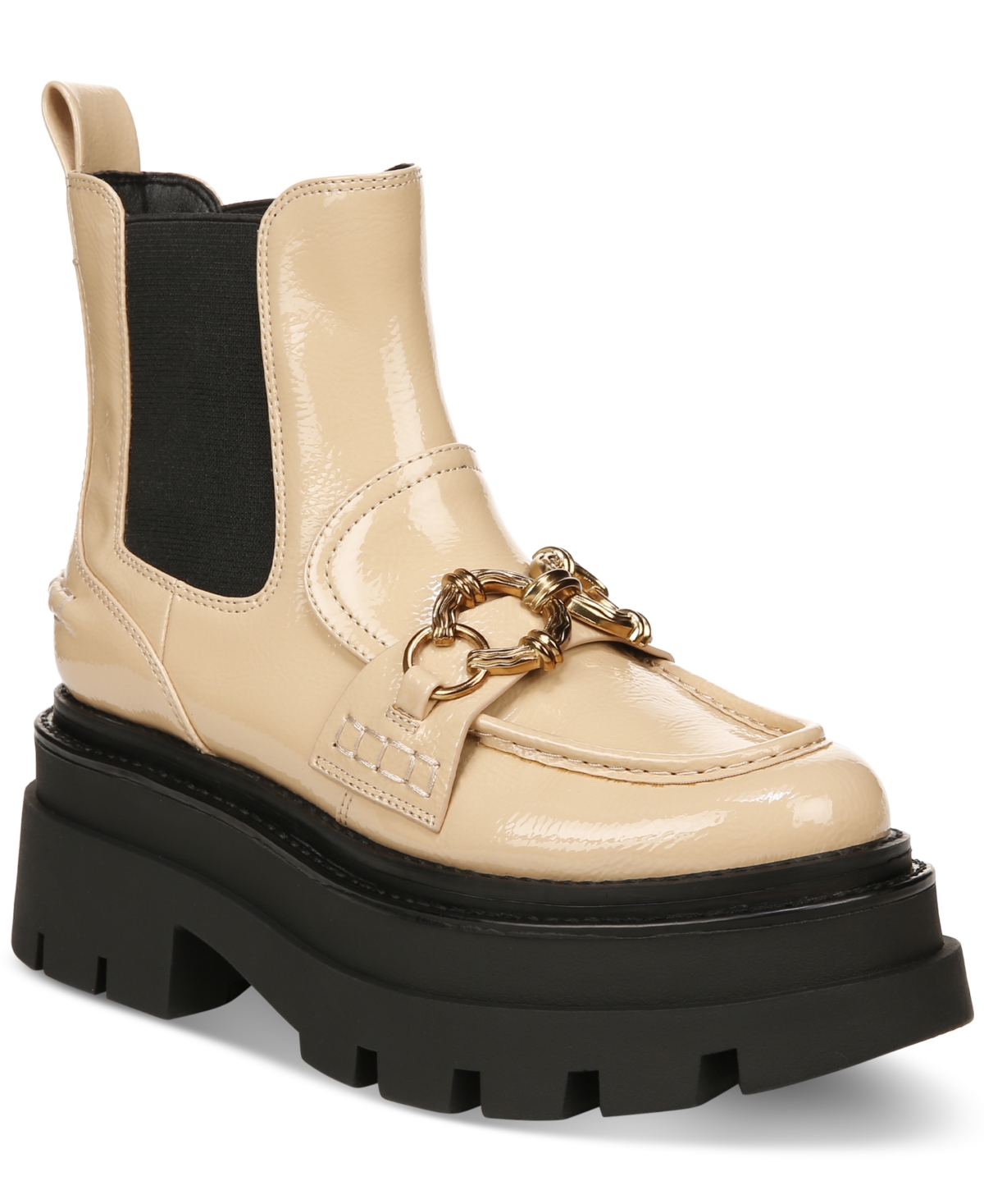 Circus Ny Women's Brooks Tailored Lug Sole Platform Chain Chelsea Booties In Blonde