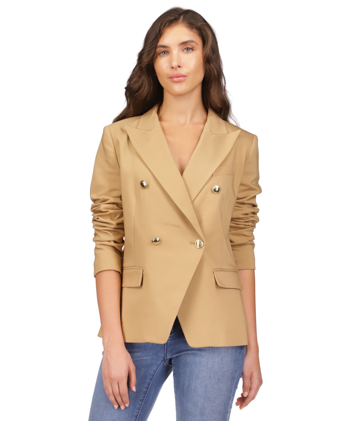 Women's plus on sale size camel blazer