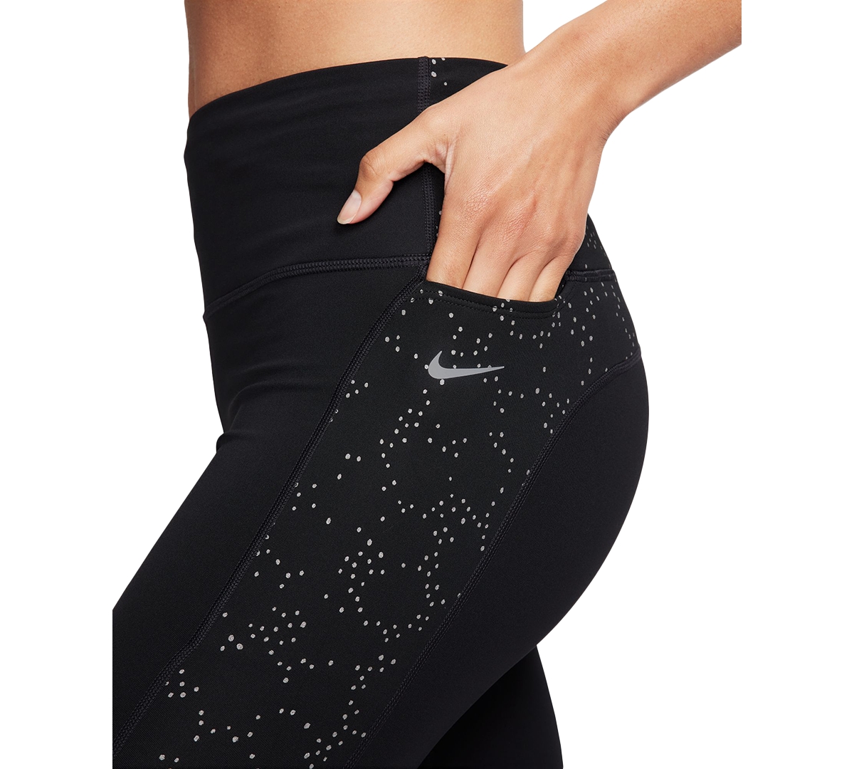 Nike Women's Fast Mid-Rise 7/8 Leggings -reflective Silver