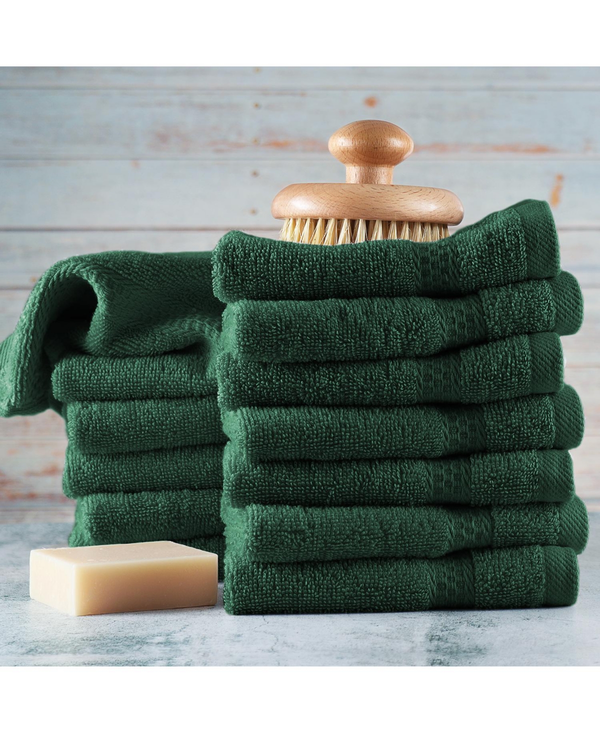 Hearth & Harbor Bath Towel Collection, 100% Cotton Luxury Set of 12 Multipurpose Wash Cloths