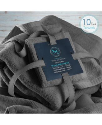 Luxury Soft Combed Cotton 10-Piece Towel Set