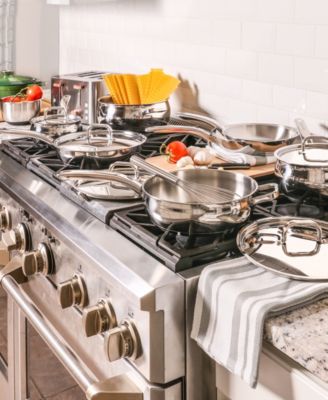 Belly 18/10 Stainless Steel 2.5 Quart Skillet with Lid