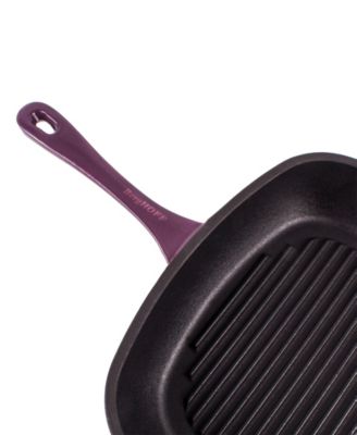 Neo Enameled Cast Iron 3 Piece 10" Fry Pan, 11" Grill Pan, and Slotted Steak Press Set