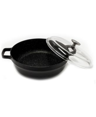 GEM 4Pc Nonstick Cast Aluminum Cookware Set, Fry pan, Grill Pan & Saute Pan