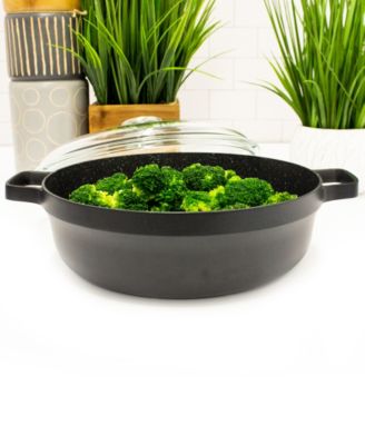 GEM 4Pc Nonstick Cast Aluminum Cookware Set, Fry pan, Grill Pan & Saute Pan