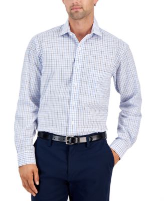 Club Room Men's Regular-Fit Plaid Dress Shirt, Created for Macy's - Macy's