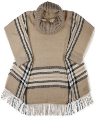 FRAAS - Women's Knit Collar Plaid Poncho