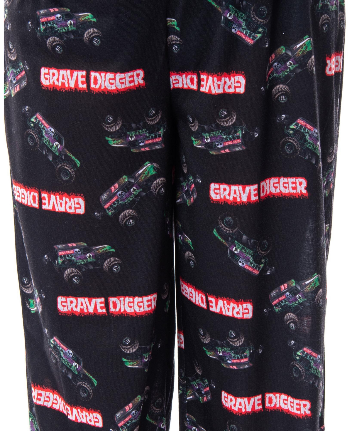Monster Jam BoysMonster Truck Shirt And Pants Pajama Set - Grave digger