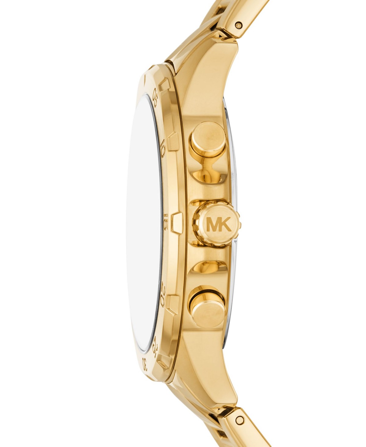 Мужские хронограф-часы Michael Kors Greyson золотистые 43мм — фото 3