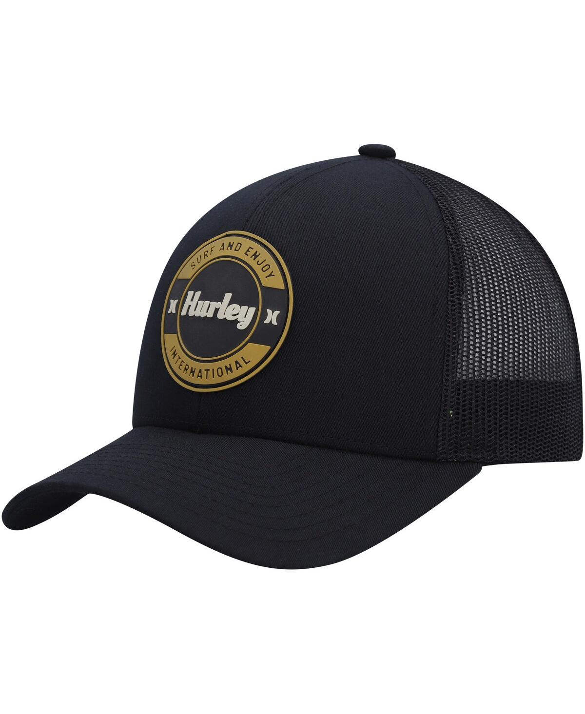 Shop Hurley Men's  Black Offshore Trucker Snapback Hat