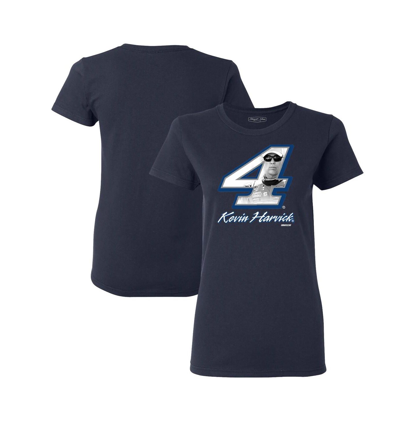 Женская футболка Stewart-Haas Racing Team Collection Navy Kevin Harvick Driver — фото 1