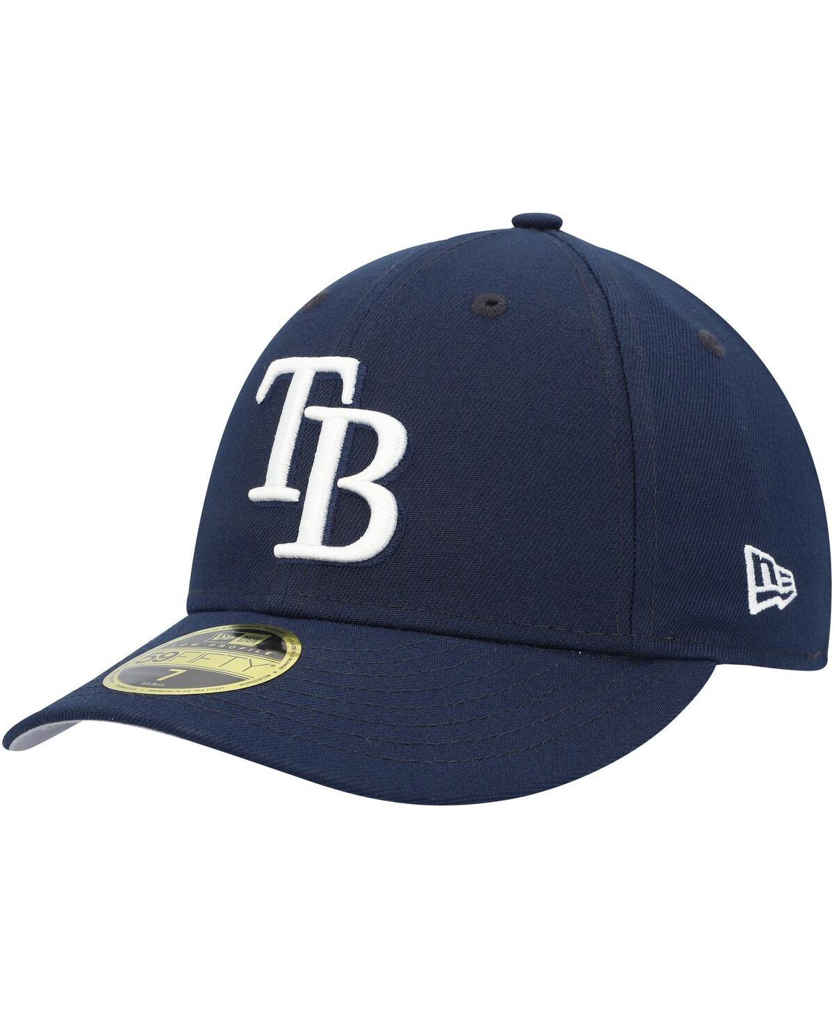 Shop New Era Men's  Navy Tampa Bay Rays Oceanside Low Profile 59fifty Fitted Hat