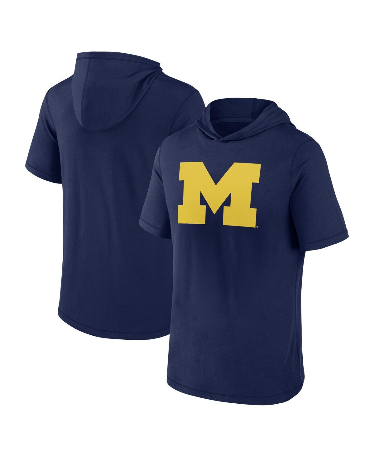 Men's FanaticsMichigan Wolverines Primary Logo Hoodie T-shirt - Navy