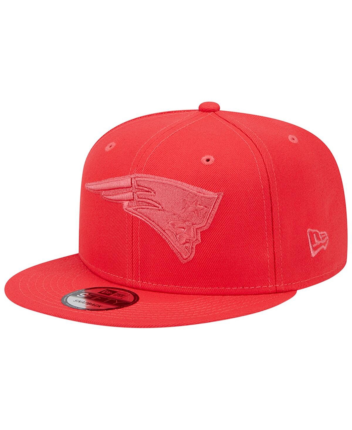 Shop New Era Men's  Red New England Patriots Color Pack Brights 9fifty Snapback Hat