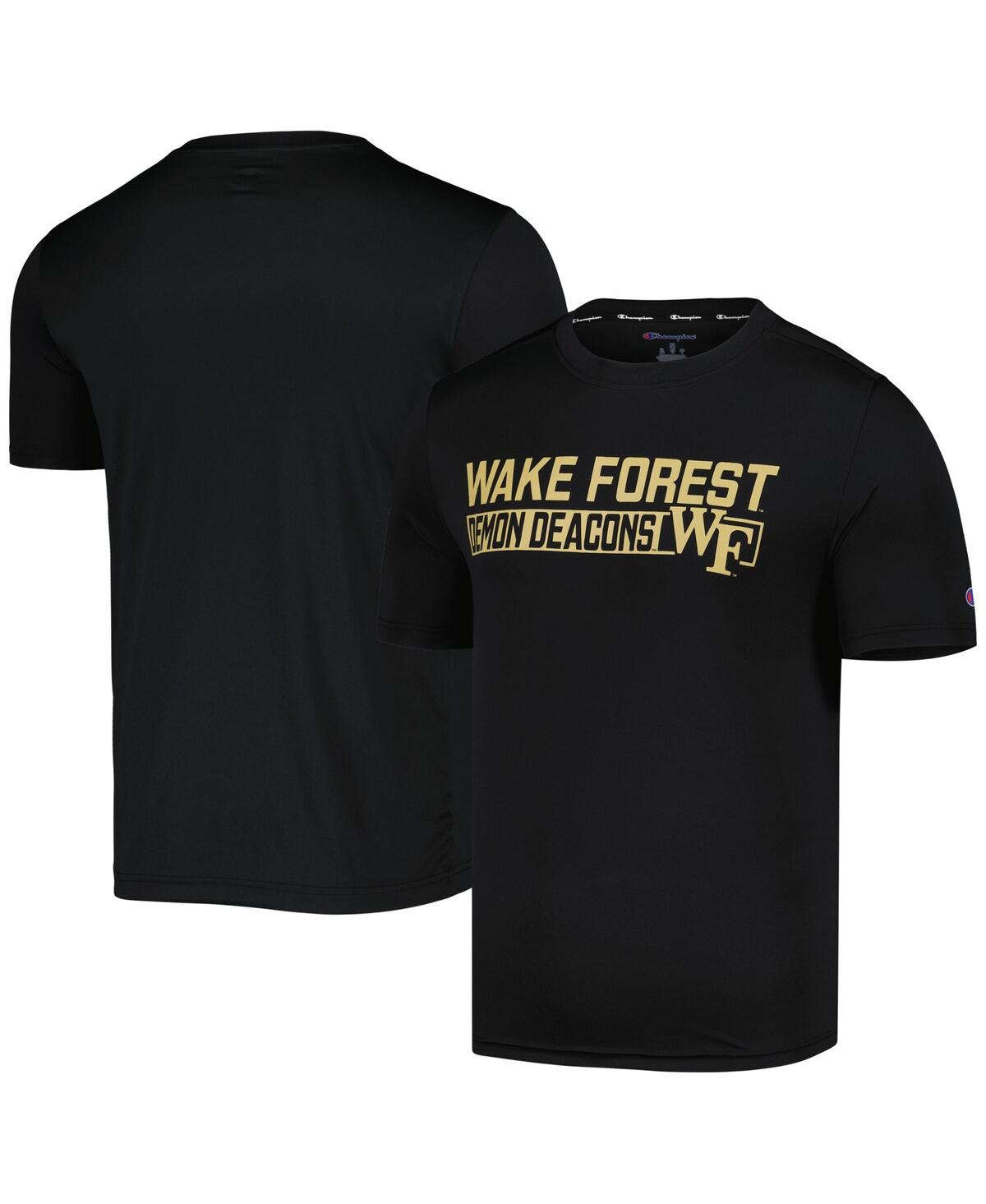 Champion Men's  Black Wake Forest Demon Deacons Impact Knockout T-shirt