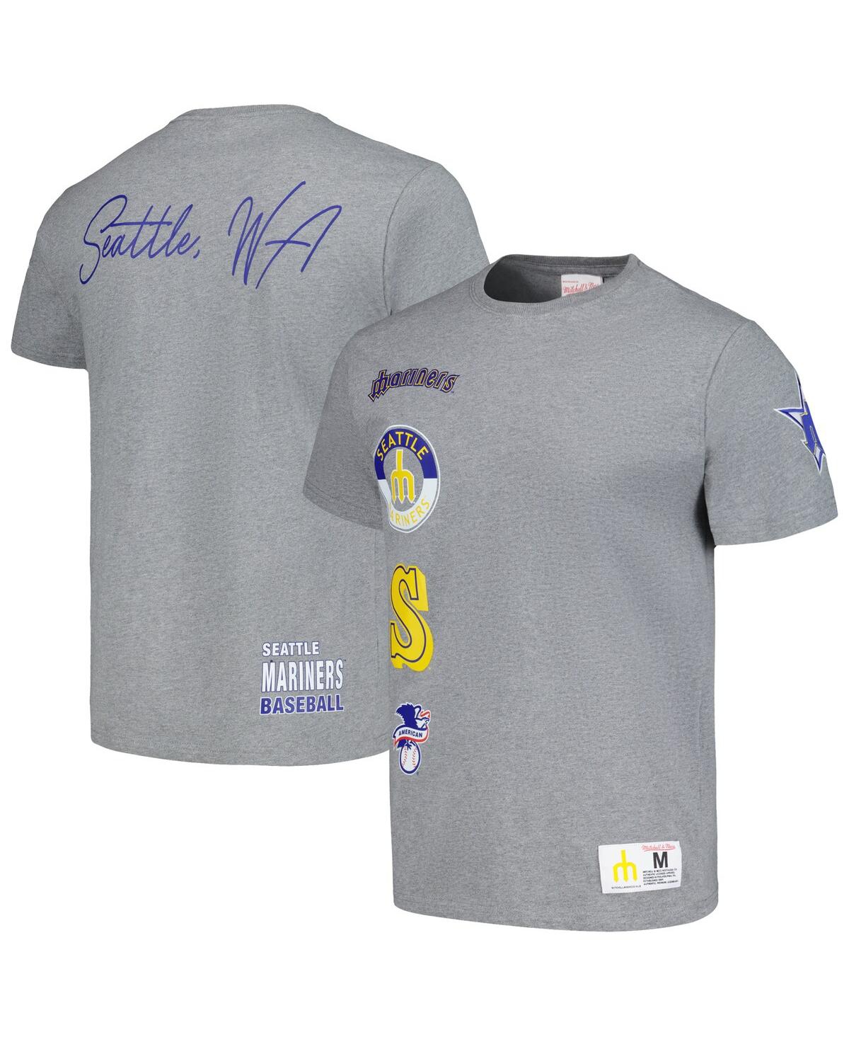Mitchell & Ness Men's  Heather Gray Seattle Mariners Cooperstown Collection City Collection T-shirt In Heather Gray