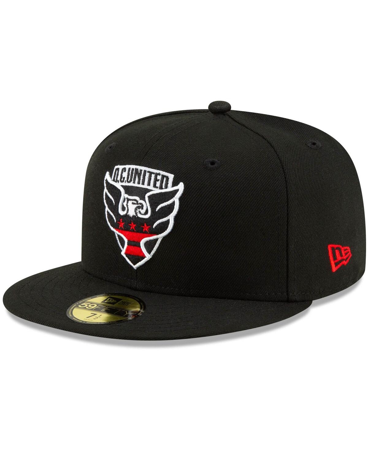 NEW ERA MEN'S NEW ERA BLACK D.C. UNITED PRIMARY LOGO 59FIFTY FITTED HAT