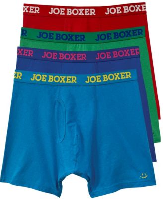 Men's Bright Solids Cotton Stretch Boxer Briefs, Pack of 4