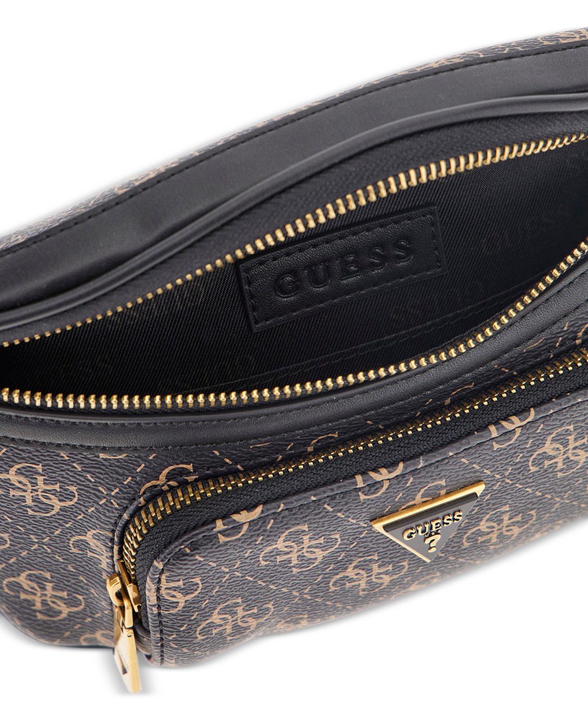 Shop Guess Men's Vezzola Grainy Faux-leather Water-repellent Fanny Pack In Navy