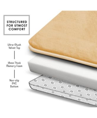Non-Slip, Ultra Soft Plush, Memory Foam Bath Rug - Contour 24"x20"