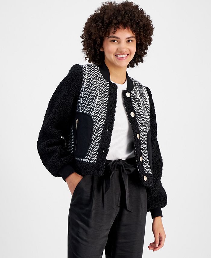 Sherpa trim 2025 bomber jacket