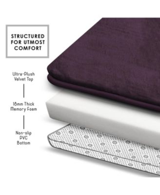 Non-Slip, Ultra Soft Plush, Memory Foam Bath Rug - Contour 24"x20"