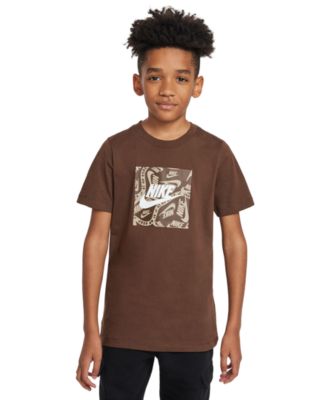 Nike - Big Kids Sportswear Relaxed-Fit Logo T-Shirt