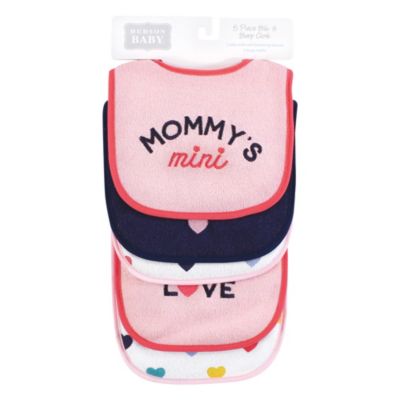 Cotton Terry Bib and Burp Cloth Set