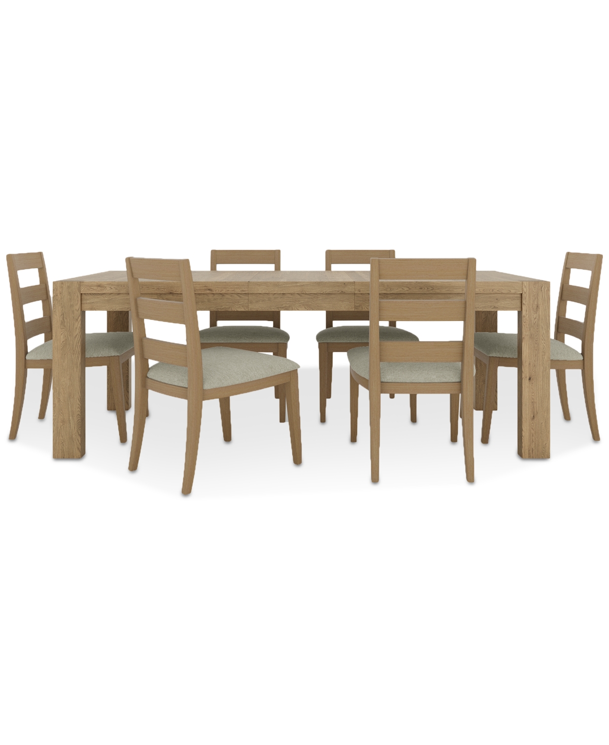 Furniture Davie Rectangle Dining 7pc Set (table + 6 Ladder Side Chair)