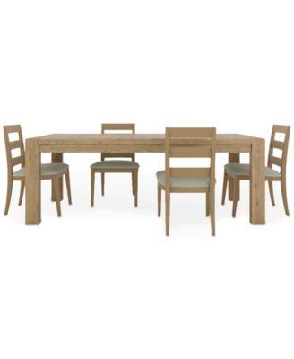 Davie Rectangular 5pc Dining Set (Table & 4 Ladder Side Chairs)