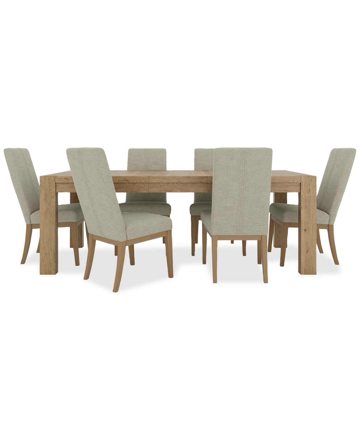Furniture Davie Rectangle Dining 7pc Set (table + 6 Upholstered Side Chair)