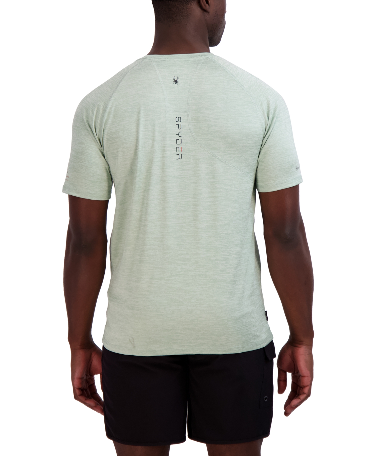 Shop Spyder Men's Standard Short Sleeves Rashguard T-shirt In Black