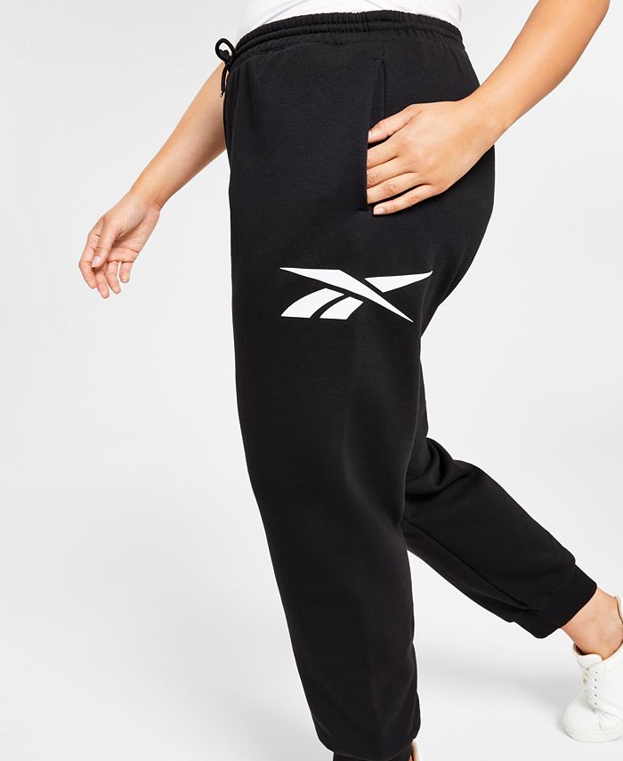 Reebok Women's Fleece Vector Jogger Pants, A Macy's Exclusive - Macy's