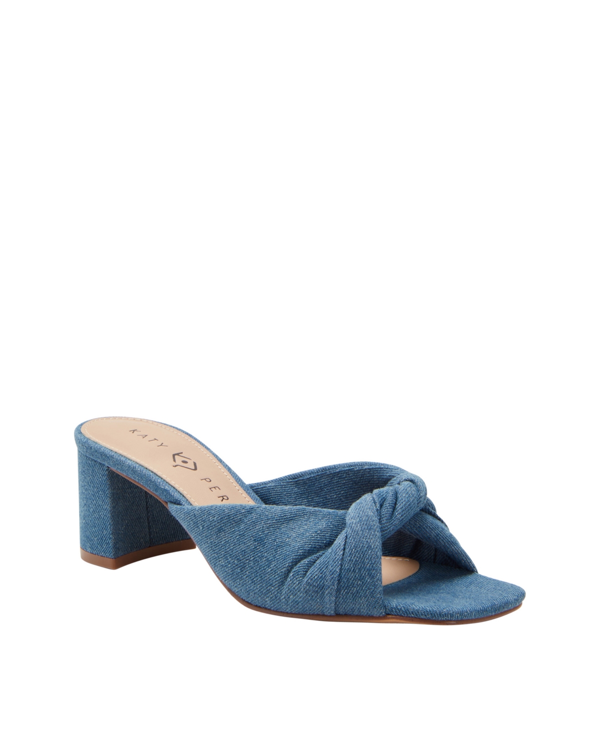 Shop Katy Perry Women's The Tooliped Twisted Slip-on Sandals In Blue Denim