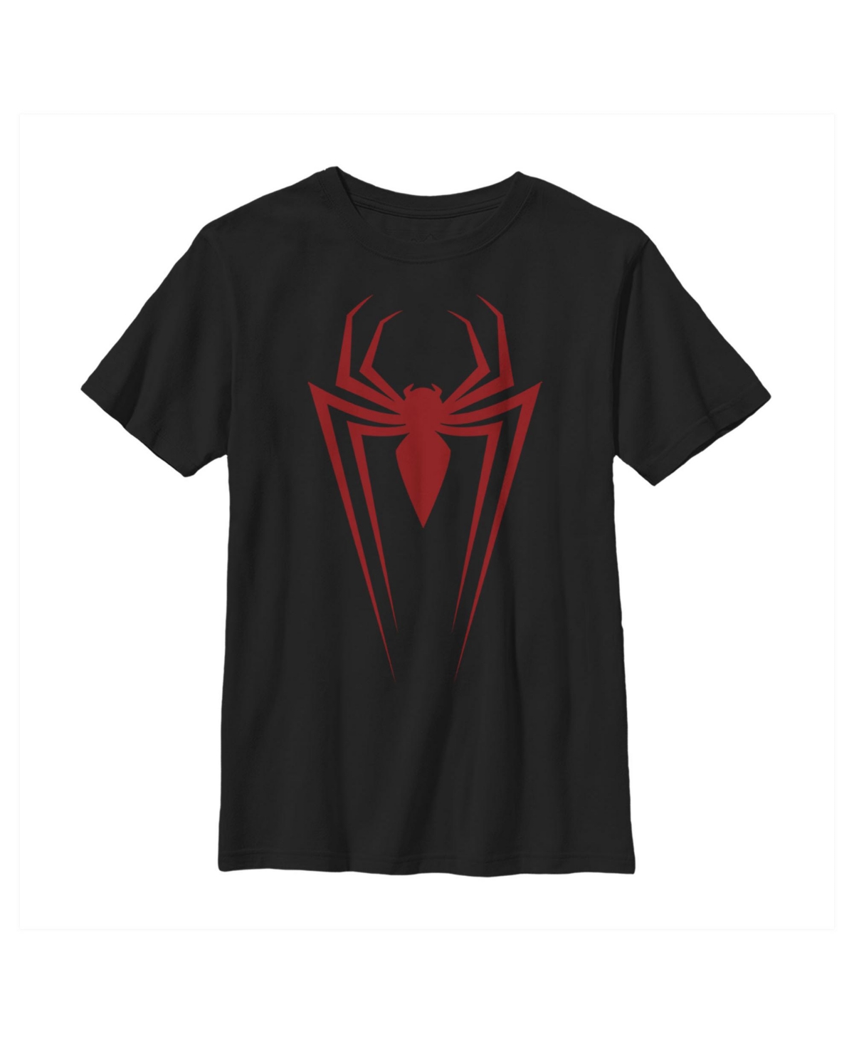 Marvel Boy's  Spider-man Icon Badge Child T-shirt In Black
