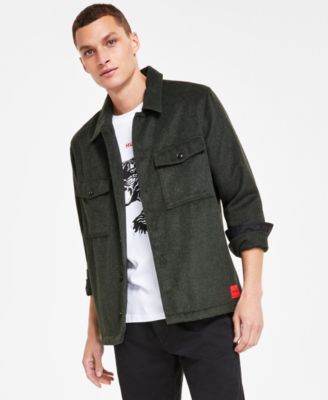 Hugo Boss Men's Enalu Oversized Shirt Jacket - Macy's